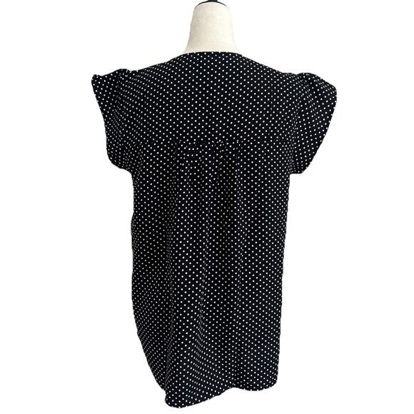 Savanna Jane Blouse Top Womens Large  Embroidered Flutter Sleeves Boho Peasant - Picture 2 of 9